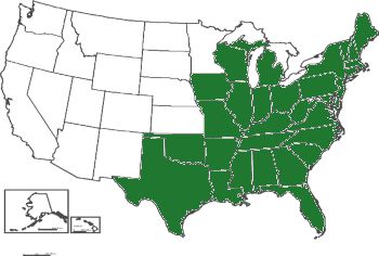 Distribution map