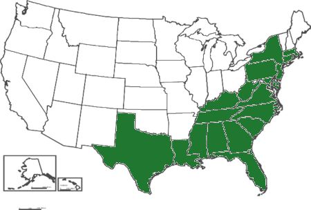 Orontium distribution