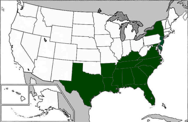 Polygala mariana distribution