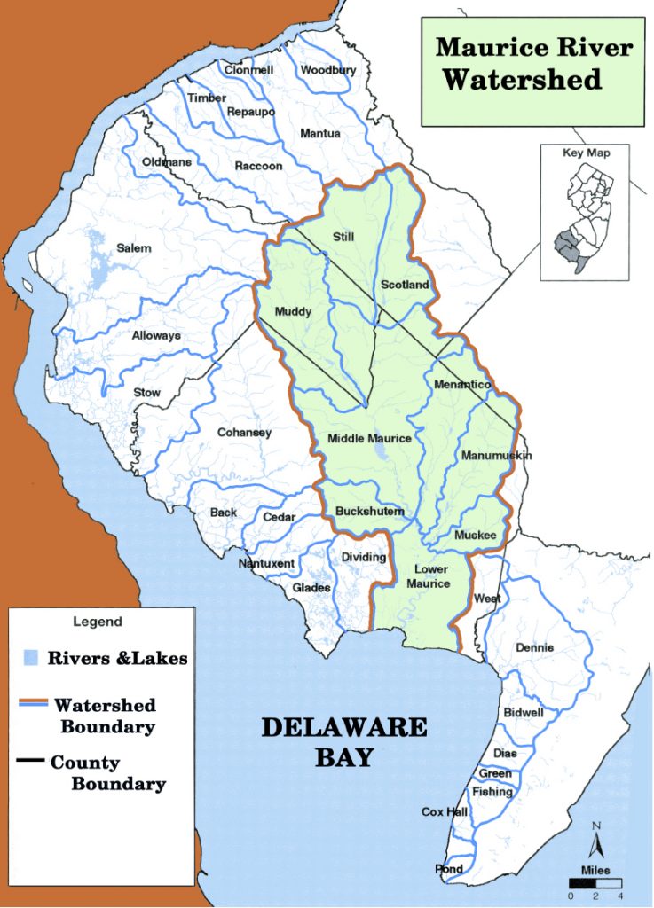 Maurice River Watershed map
