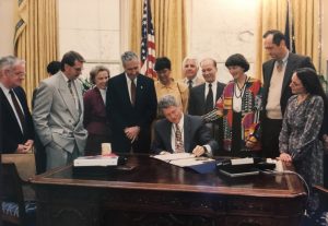President Clinton signing designation
