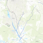 The blue lines represent National Wild and Scenic River segments