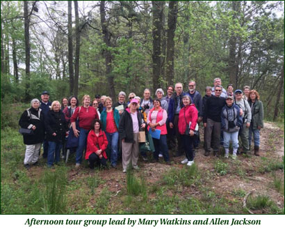 Afternoon tour group lead by Mary Watkins and Allen Jackson