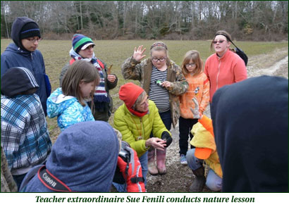 Sue Fenili conducts nature lesson