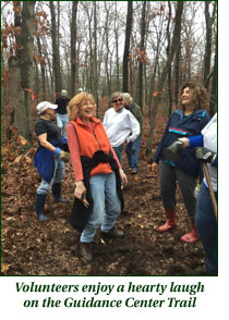 Volunteers at Guidance Center Trail