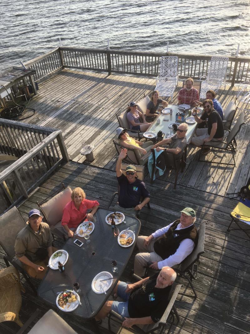 International Shorebird Recovery Team Enjoys Bayside Meal